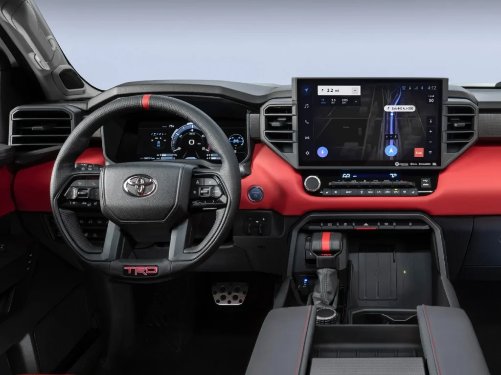 The interior of the 2020 Toyota Tundra, featuring high-quality materials and advanced technology for an exceptional driving experience.